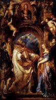 Rubens, Peter Paul - Saint Gregory With Saints Domitilla, Maurus, And Papianus